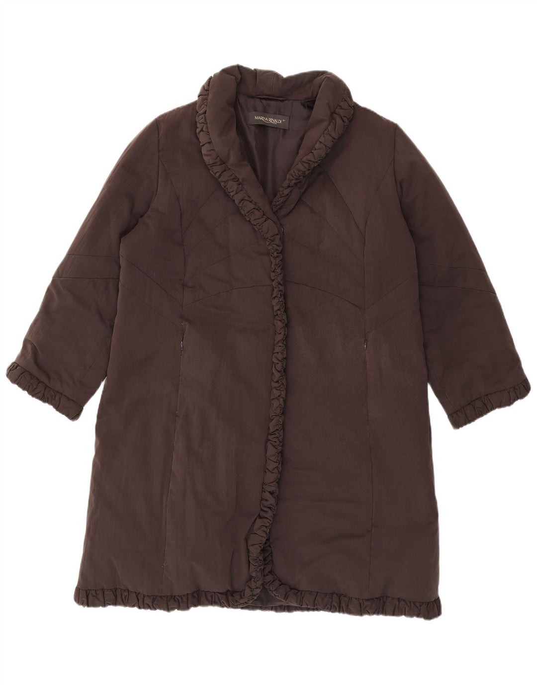 MARINA RINALDI Womens Padded Coat Size 21 Medium Black Polyester