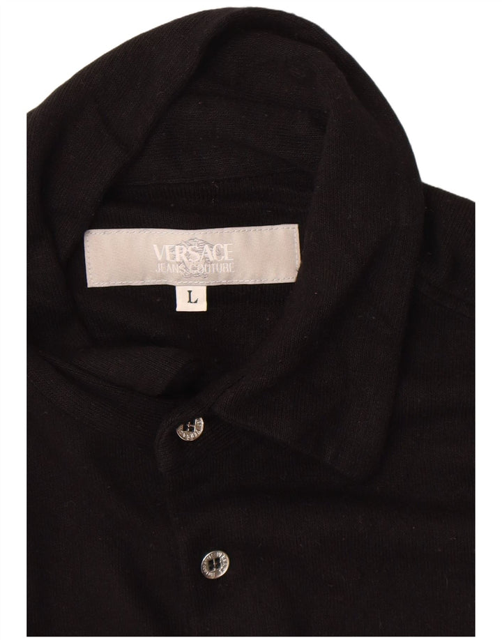 Camicia a maniche corte da donna Versace UK 14 Large Nera