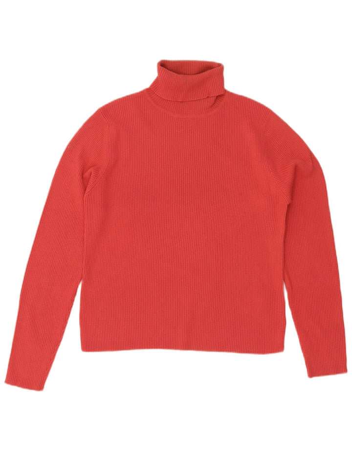 Maglione corto da donna Marks & Spencer con collo alto UK 14 rosso medio