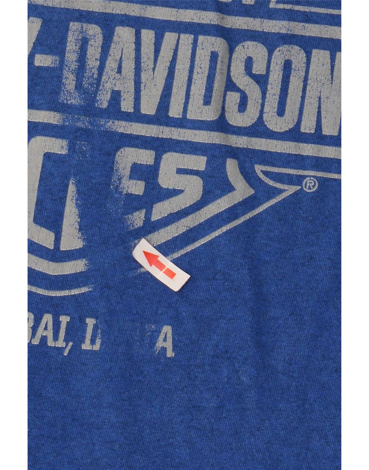 T-shirt grafica da uomo Harley Davidson Top piccola moto blu