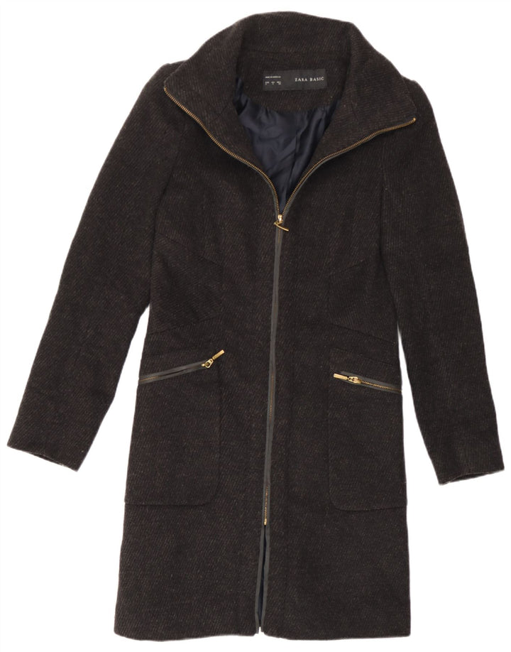 Cappotto Zara Donna UK 10 Small Grigio