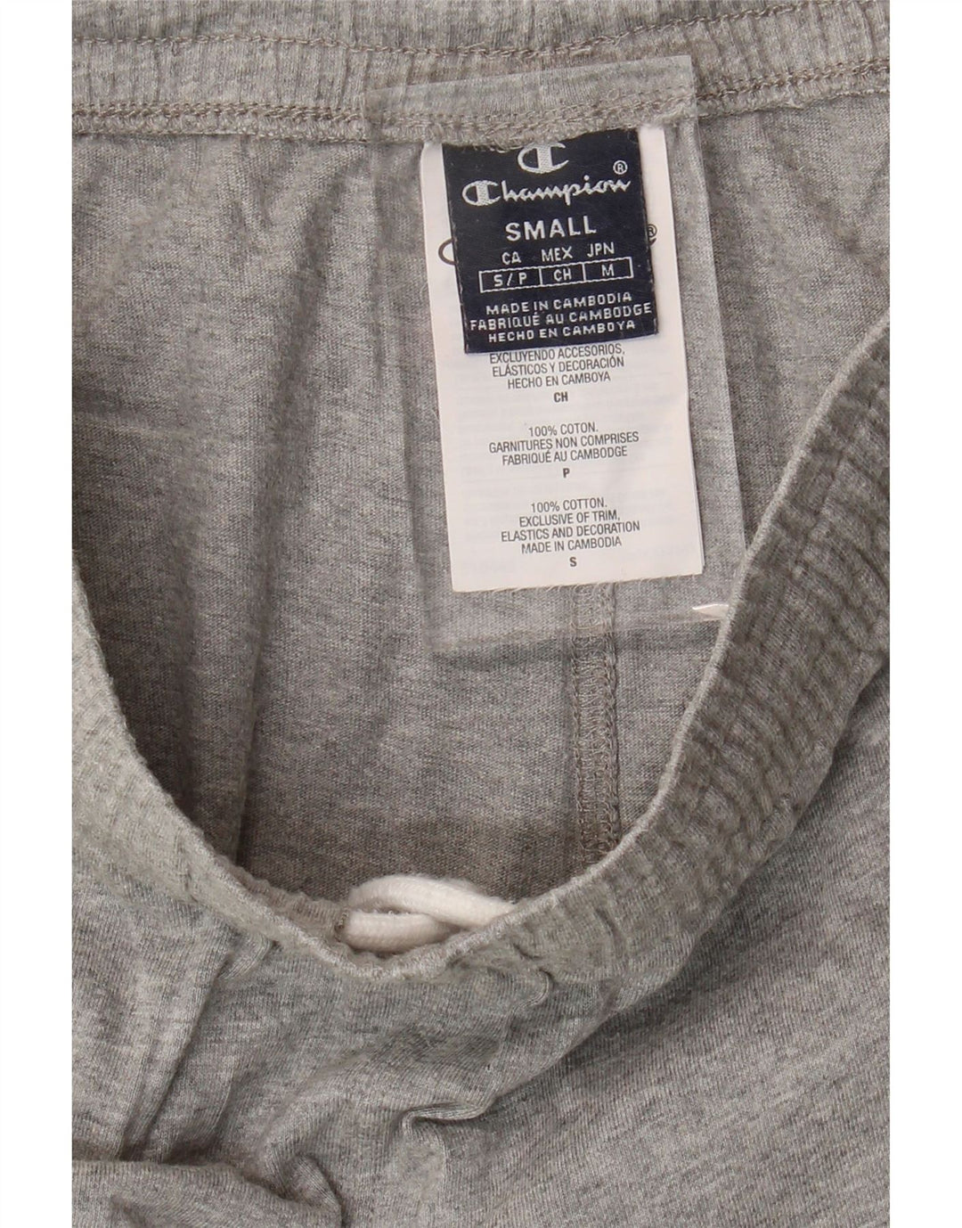 Pantaloncini sportivi grafici da uomo Champion piccoli in cotone chiazzato grigio