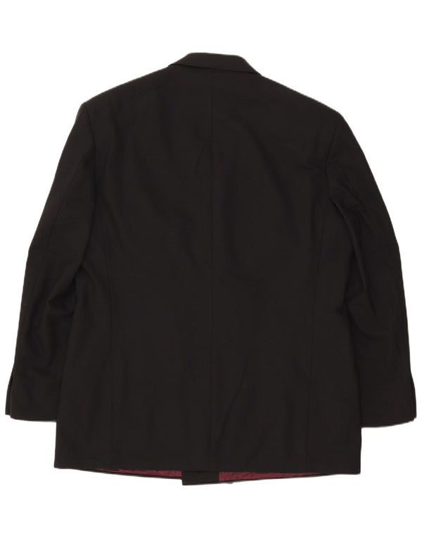 Giacca blazer doppiopetto da uomo Marks & Spencer UK 44 XL poliestere nero