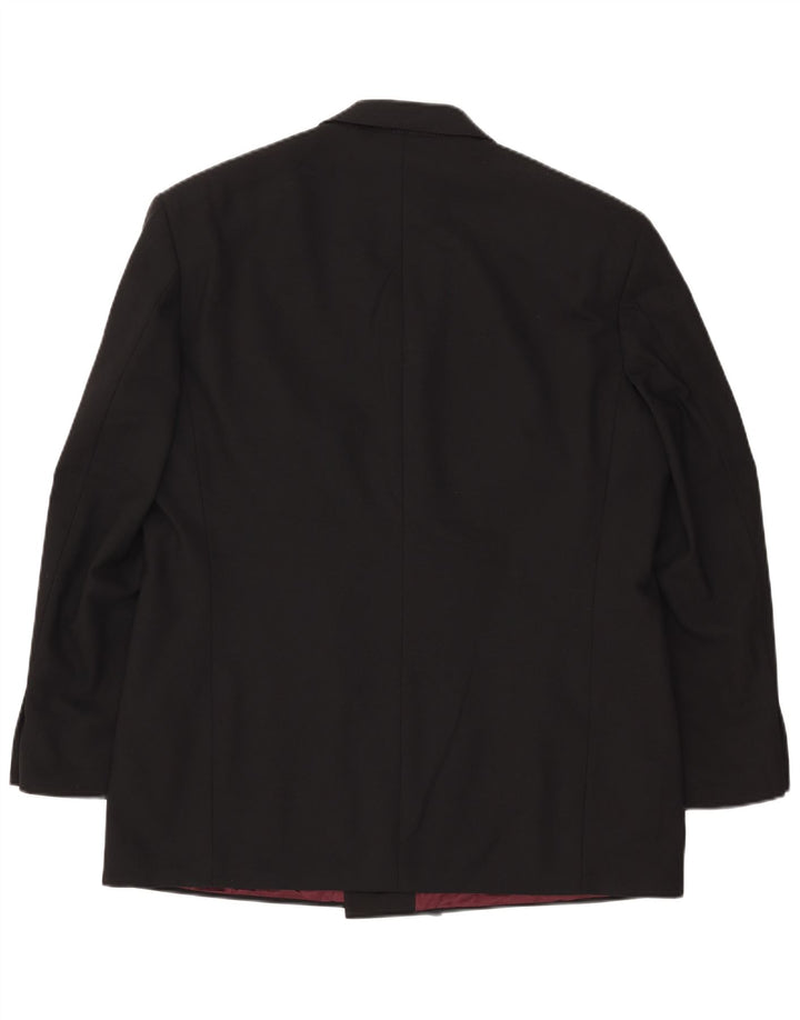 Giacca blazer doppiopetto da uomo Marks & Spencer UK 44 XL poliestere nero