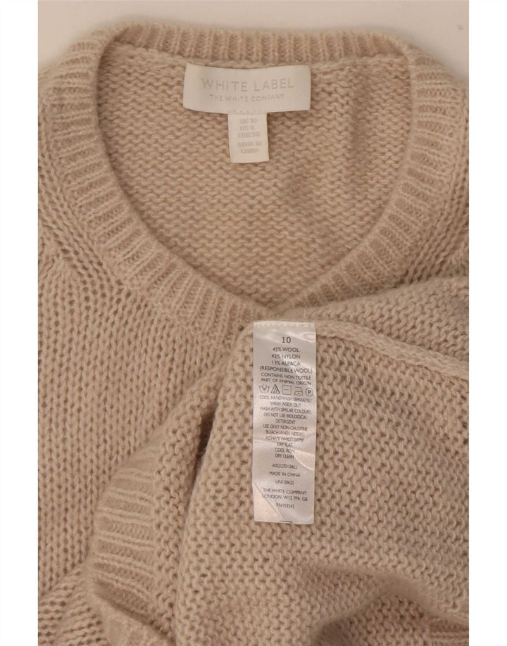 Maglione cardigan da donna White Label UK 10 piccolo lana beige