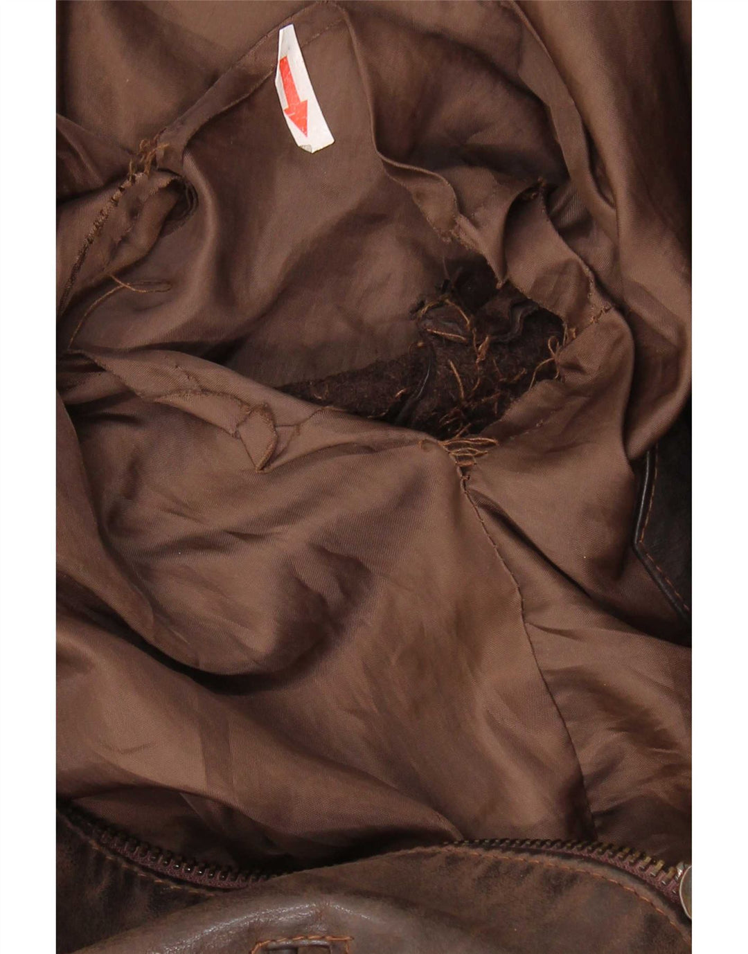 Giacca in pelle vintage da uomo UK 36 piccola marrone