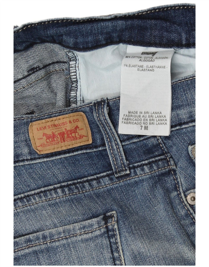 Levi's Donna 504 Jeans dritti super bassi US 7 Medio W29 L31 Cotone blu