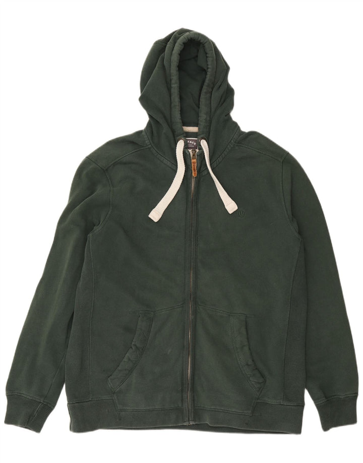 Maglione con cappuccio e zip da uomo FAT FACE 2XL cotone verde