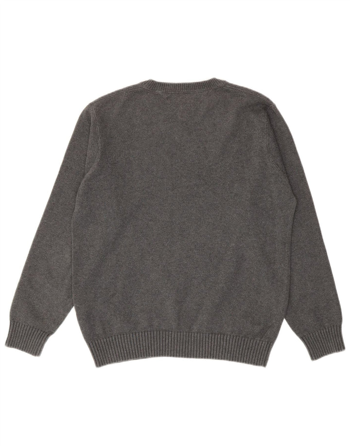 Maglione maglione girocollo da uomo Tommy Hilfiger in cotone grigio medio