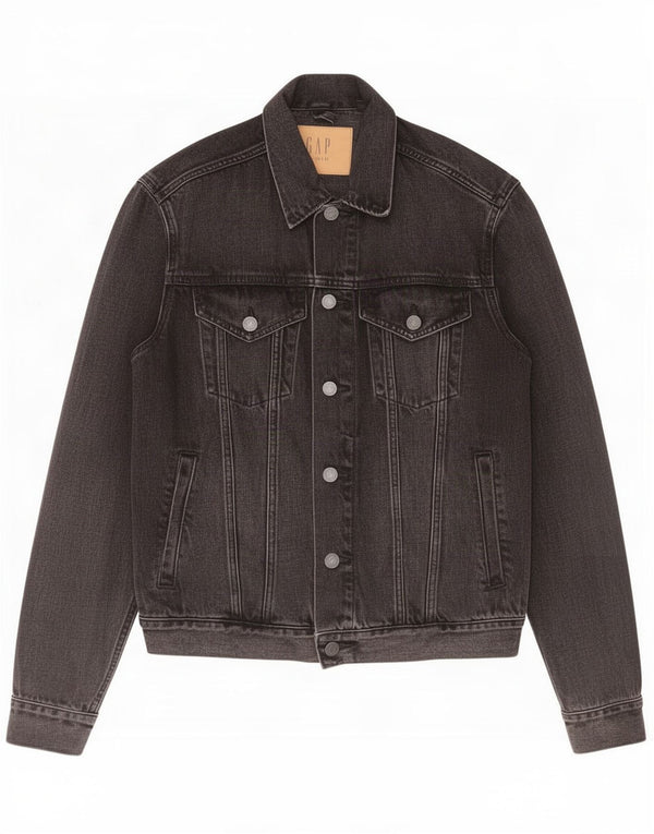 Giacca di jeans da uomo Gap UK 36 piccola in cotone nero