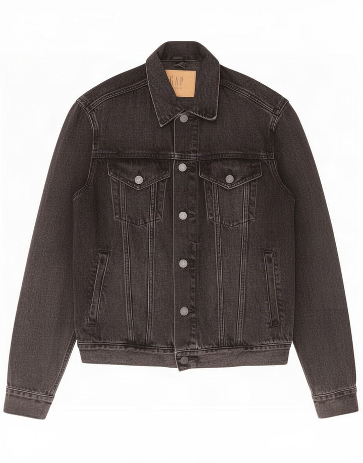Giacca di jeans da uomo Gap UK 36 piccola in cotone nero