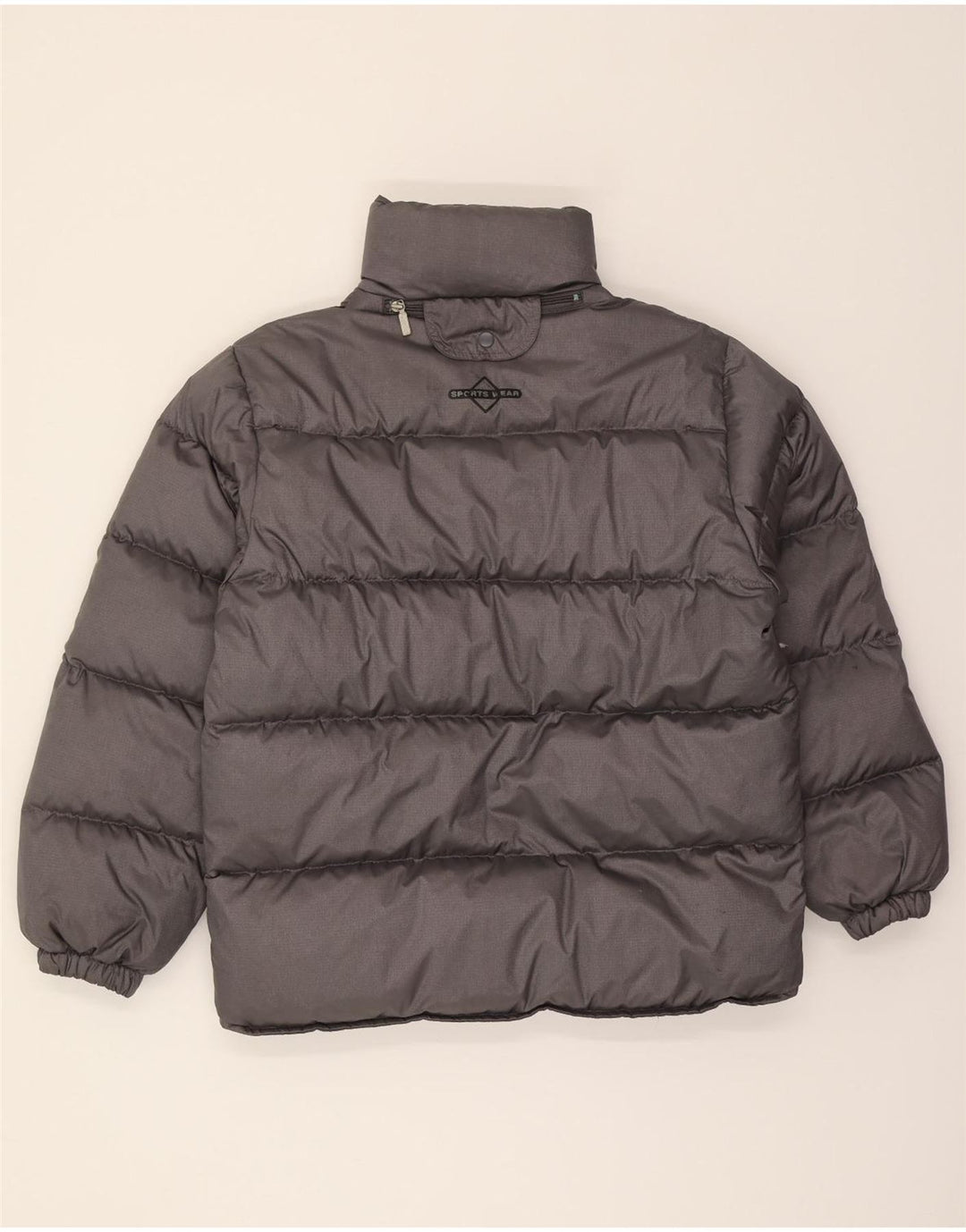 VINTAGE Mens Padded Jacket EU 40 Large Grey Nylon Vintage Vintage and Second-Hand Vintage from Messina Hembry 