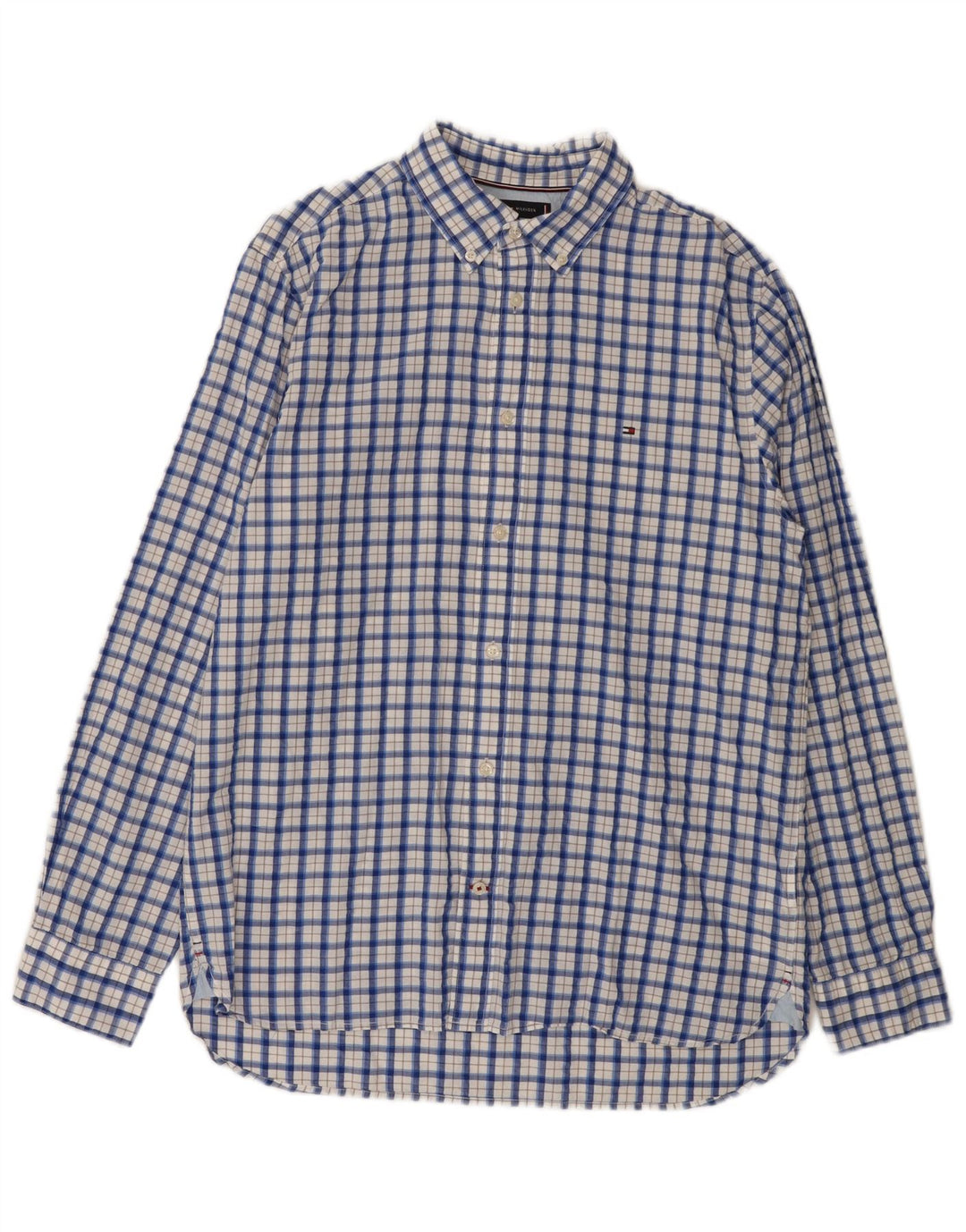 Camicia da uomo Regular Fit Tommy Hilfiger, cotone a quadri blu grandi