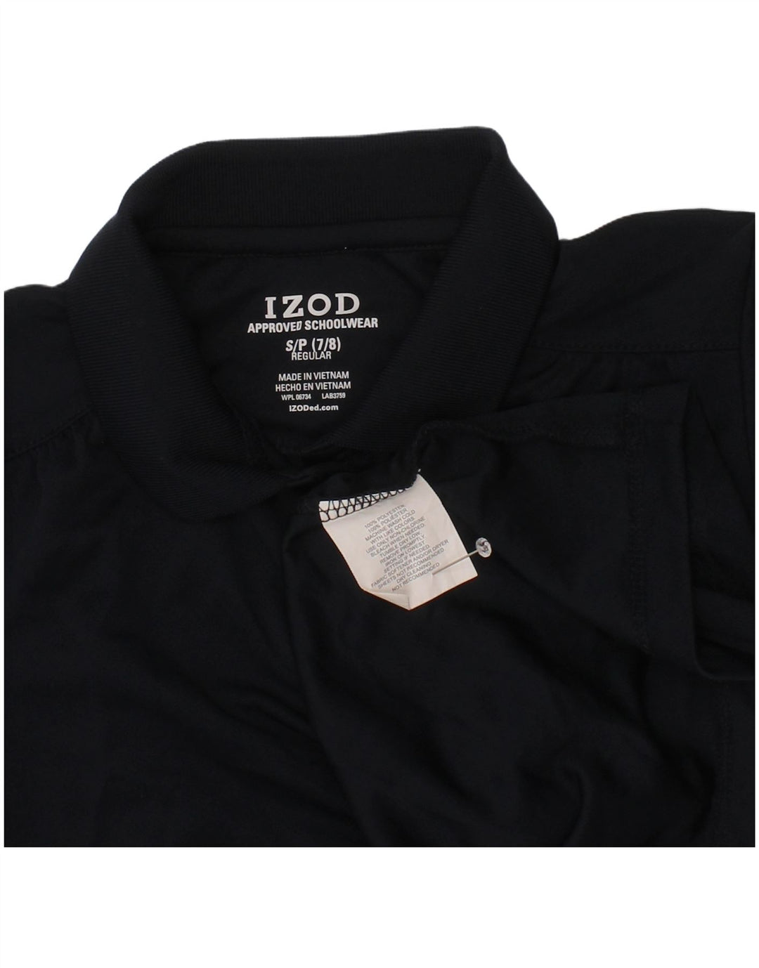 Polo Izod per ragazze vestibilità regolare 7-8 anni piccola in poliestere blu navy