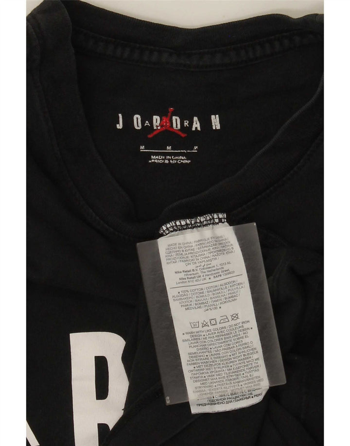 T-shirt grafica da uomo Jordan Top in cotone nero medio