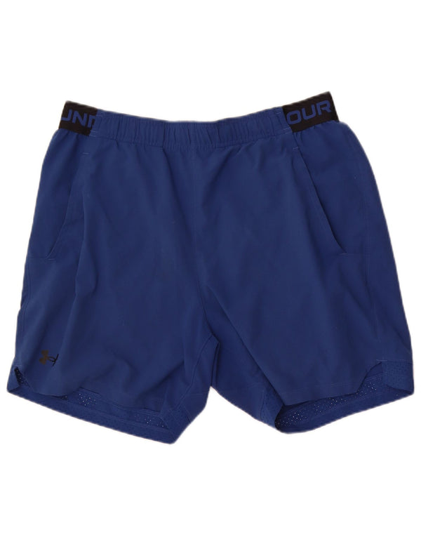Pantaloncini sportivi grafici da uomo Under Armour XL blu poliestere