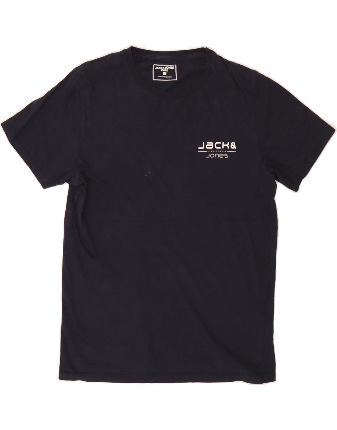 JACK & JONES Mens T-Shirt Top Large Navy Blue Cotton Vintage Jack & Jones and Second-Hand Jack & Jones from Messina Hembry 