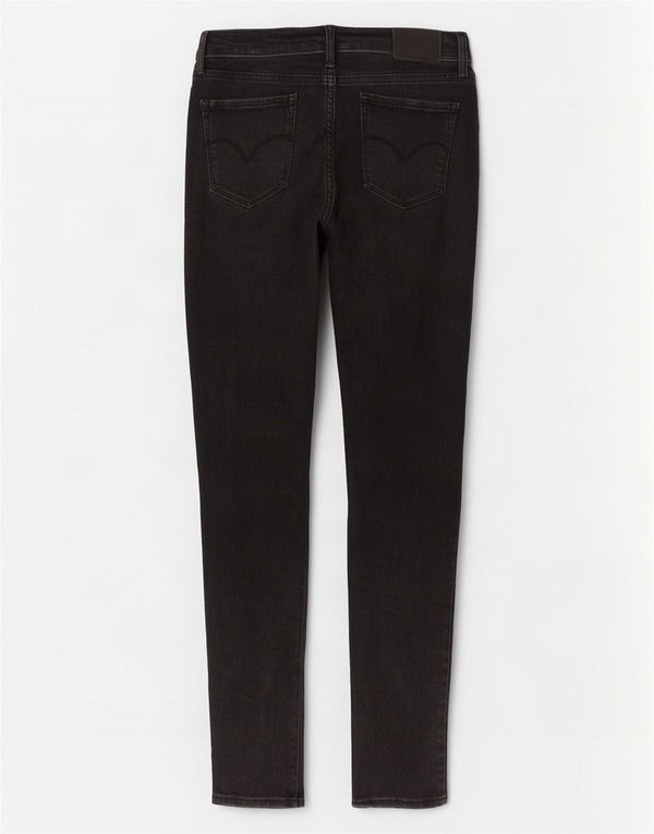 Jeans skinny effetto invecchiato 711 da donna Levi's W26 L30 cotone nero