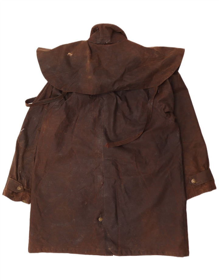 Soprabito oversize in cotone cerato da donna Toggi UK 16 grande marrone