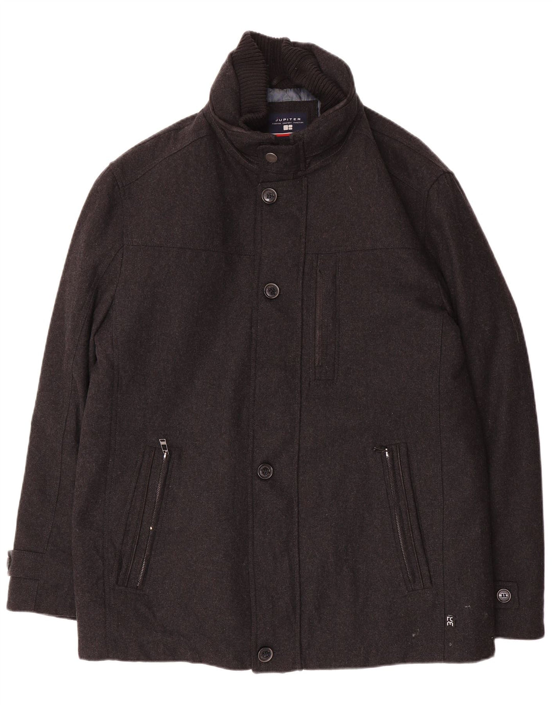 Cappotto da uomo Jupiter UK 42 XL Lana grigia