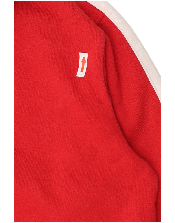 Felpa con cappuccio grafica Nike da uomo in cotone color block rosso medio