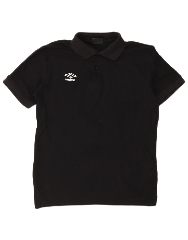 Polo Umbro da uomo piccola in cotone nero