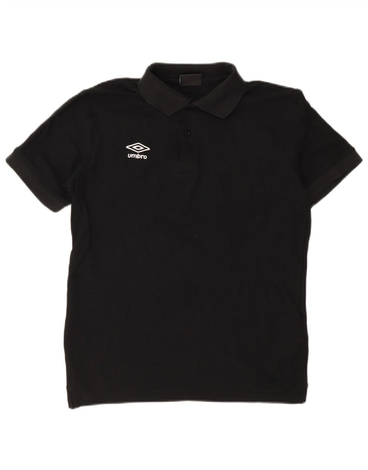 Polo Umbro da uomo piccola in cotone nero