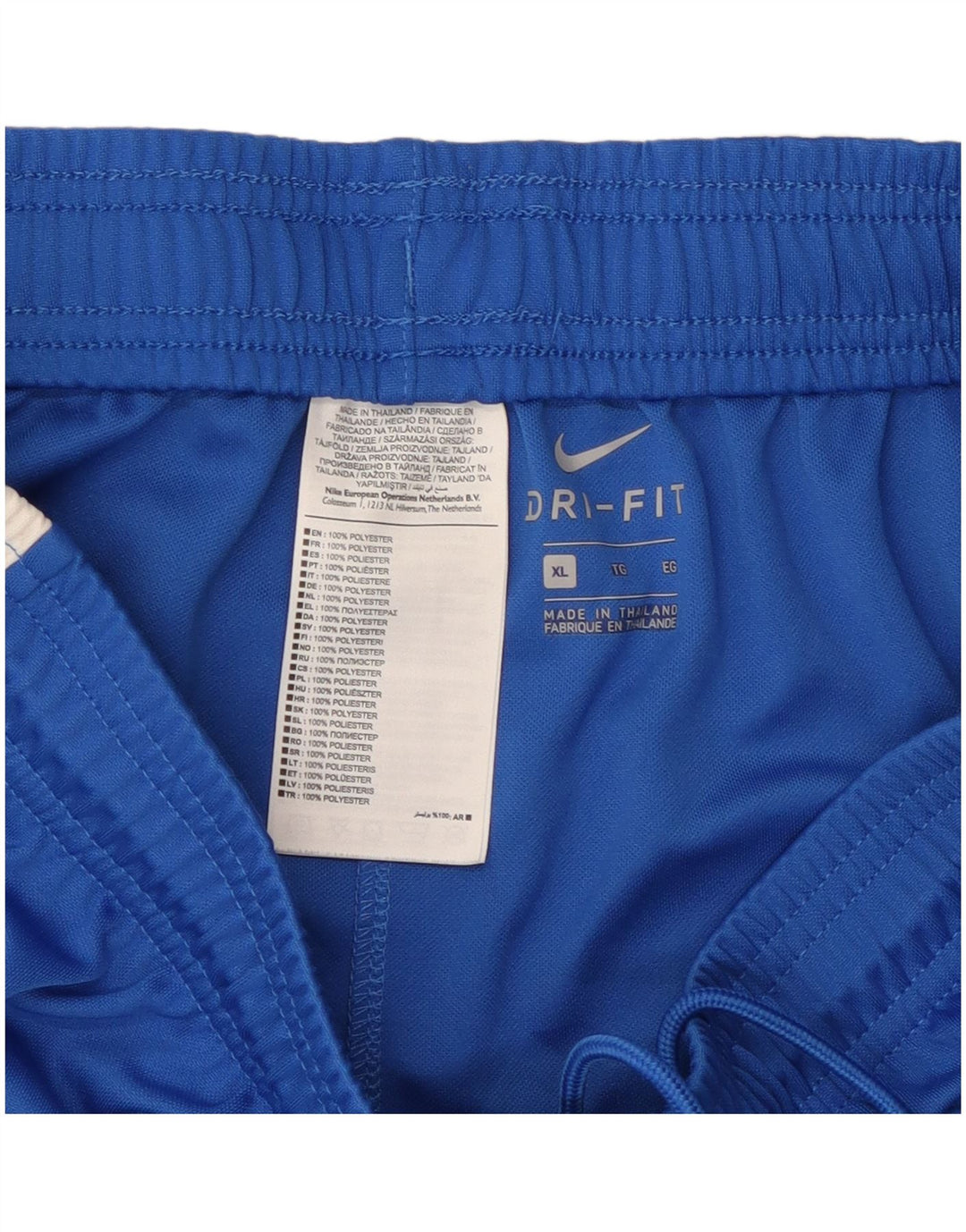 NIKE Pantaloncini sportivi Dri Fit da uomo XL Blu in poliestere color block