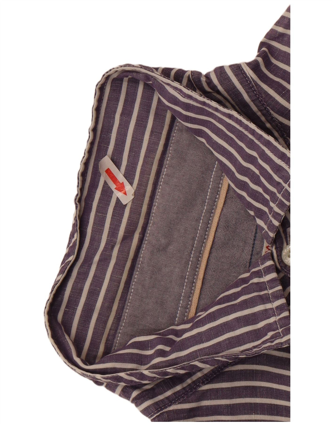 Camicia da uomo Fat Face XL in cotone a righe blu navy