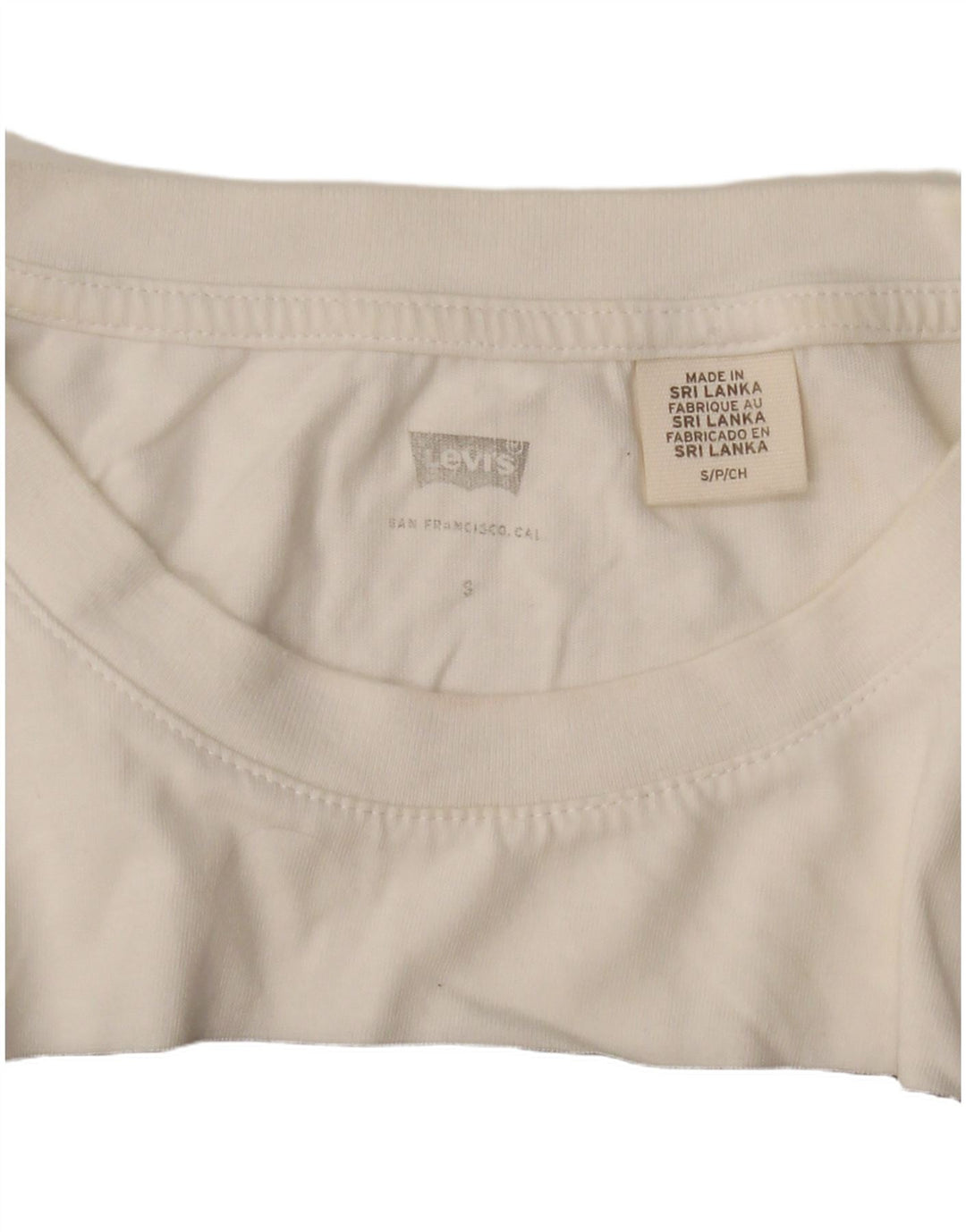 Canotta grafica corta da donna Levi's UK 10 piccola bianca