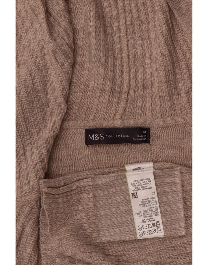 Maglione cardigan aperto con cappuccio da donna Marks & Spencer UK 14 Beige medio