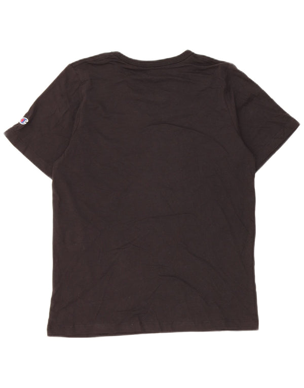 T-shirt grafica per ragazze Champion Top 15-16 anni in cotone nero