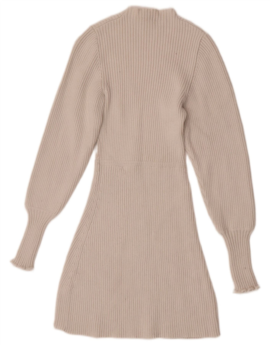 Abito maglione a maniche lunghe da donna Zara UK 8 Small bianco