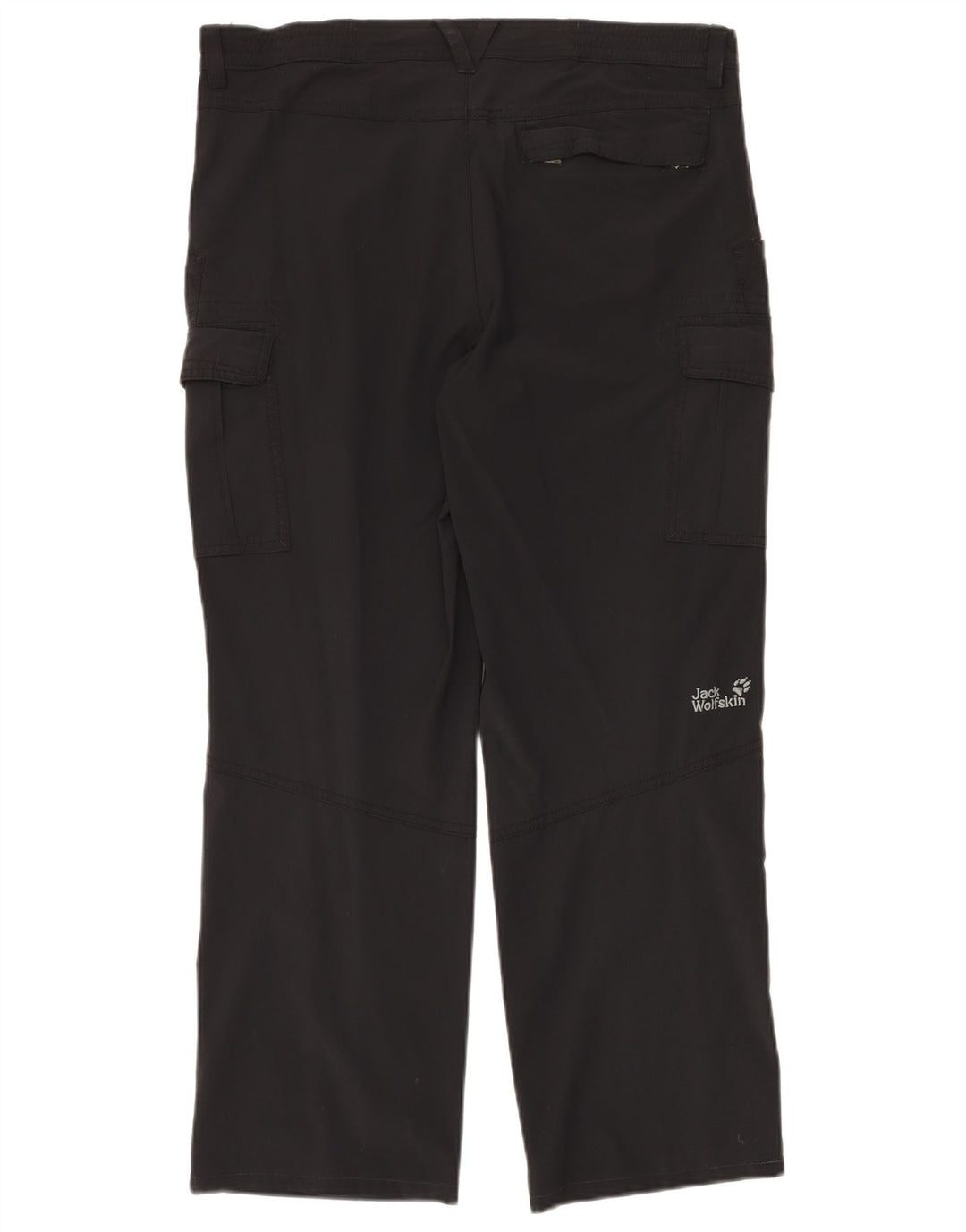 JACK WOLFSKIN Pantaloni cargo dritti da uomo UK 38 Medio W33 L28 Nero