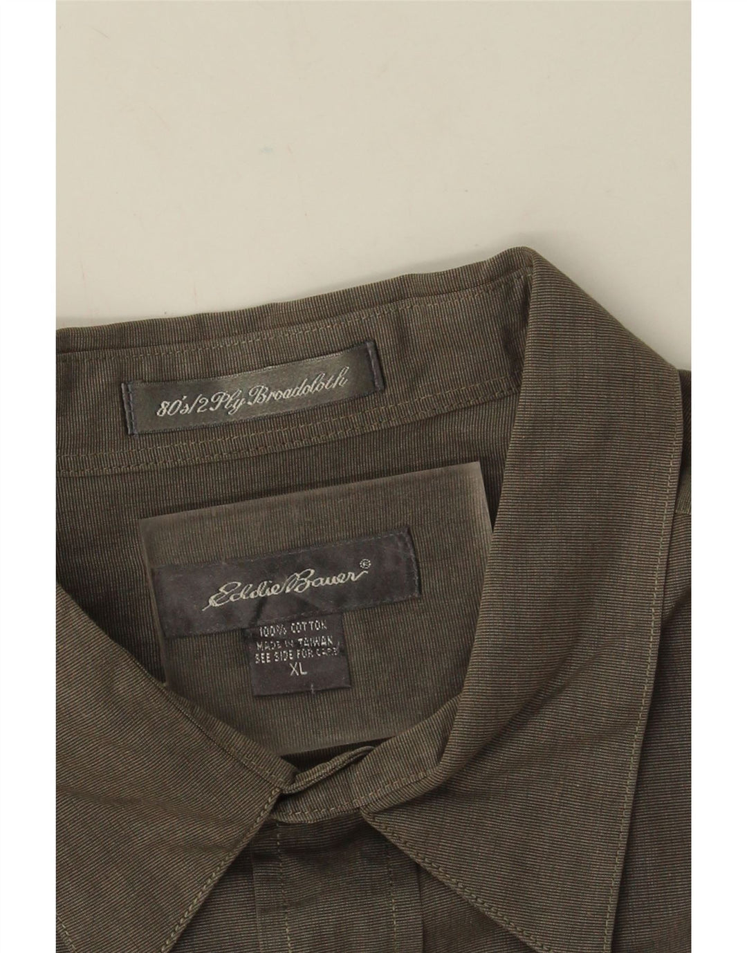 Camicia da uomo Eddie Bauer XL in cotone kaki