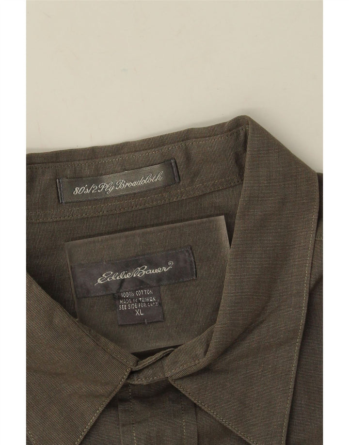 Camicia da uomo Eddie Bauer XL in cotone kaki