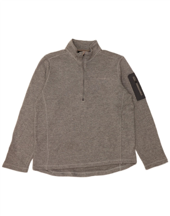 Felpa da uomo con collo con zip Eddie Bauer, grande poliestere grigio