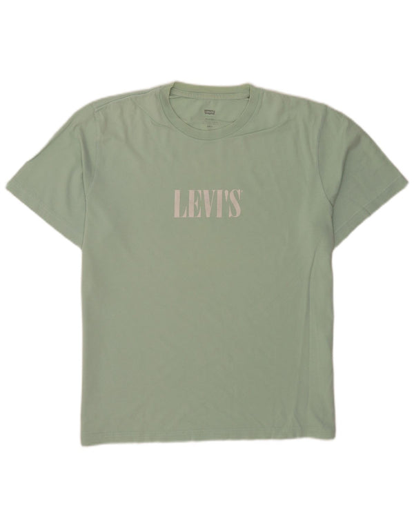 T-shirt grafica da uomo con vestibilità rilassata Levi's Top in cotone verde medio