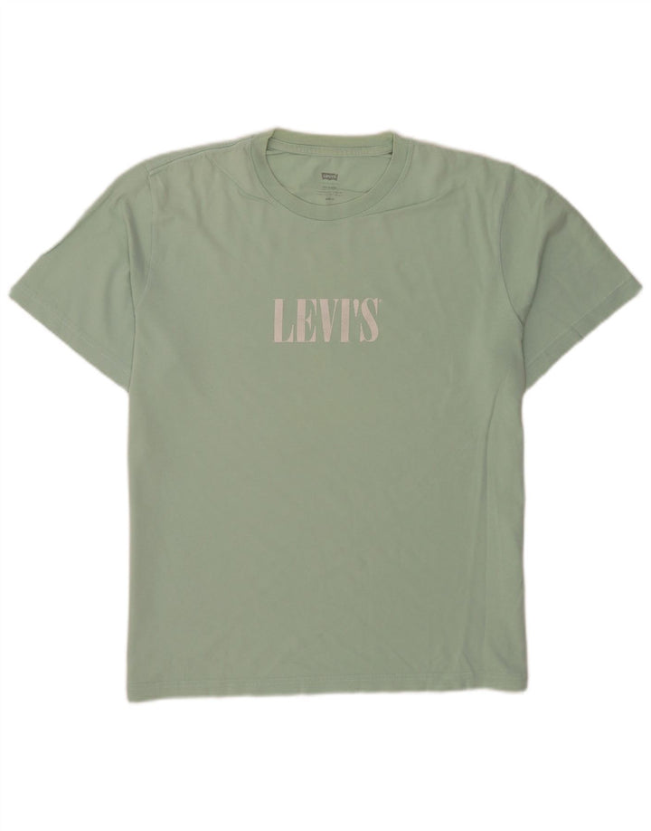 T-shirt grafica da uomo con vestibilità rilassata Levi's Top in cotone verde medio