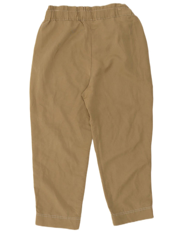 Pantaloni corti da donna Zara vestibilità ampia grandi W30 L24 modale kaki