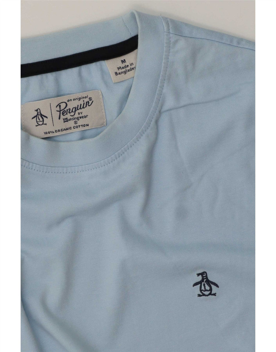 T-shirt da uomo Penguin Top in cotone blu medio
