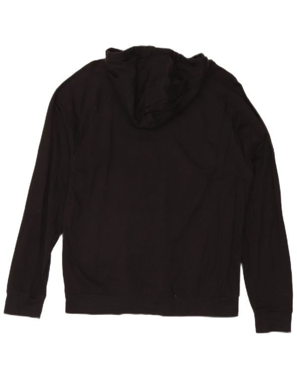 Felpa con cappuccio grafica da uomo Hugo Boss, cotone color block medio nero