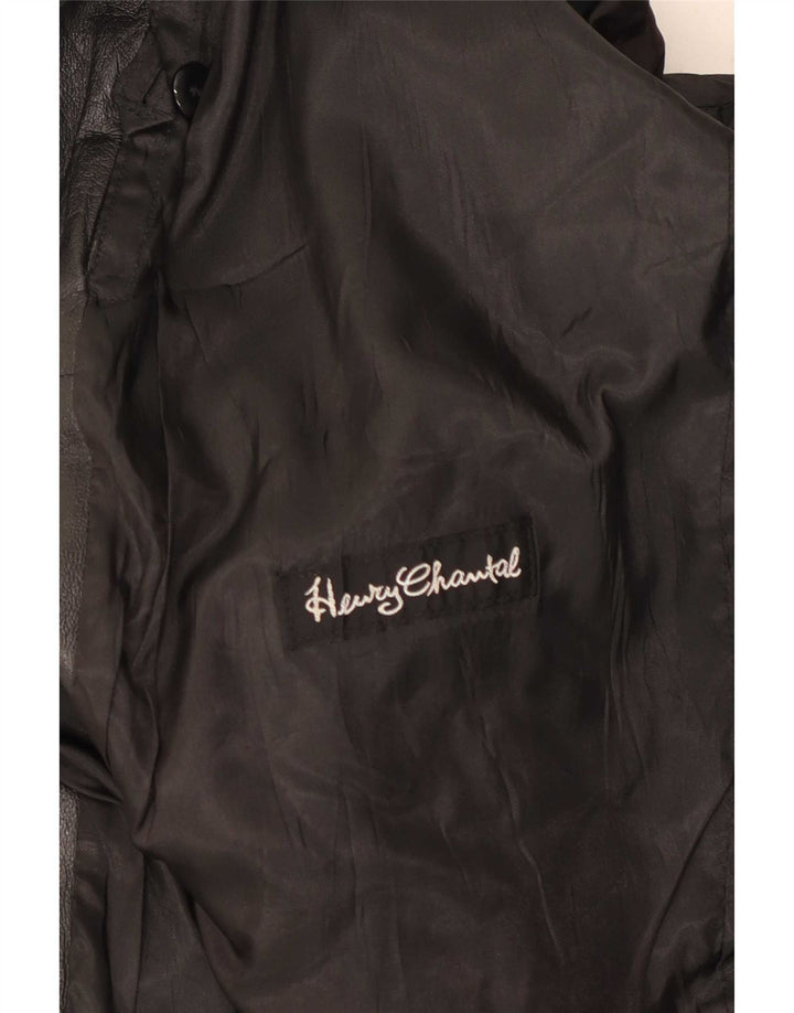 Giacca in pelle da uomo vintage UK 38 Medium Black