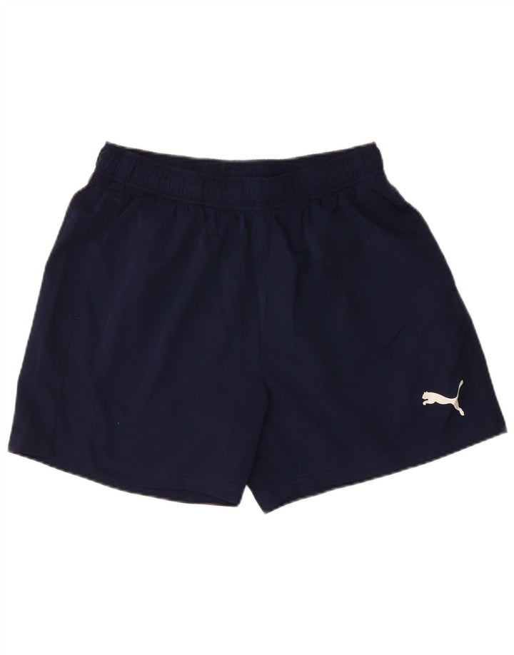 Pantaloncini sportivi da uomo Puma Large in poliestere blu navy