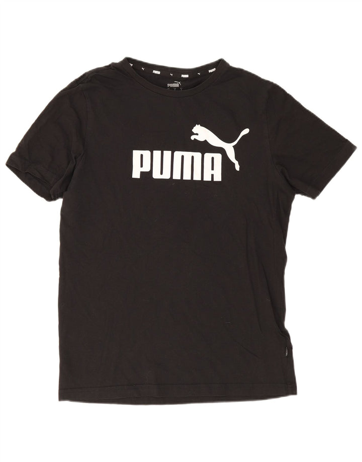 T-shirt grafica da uomo Puma Top Small in cotone nero