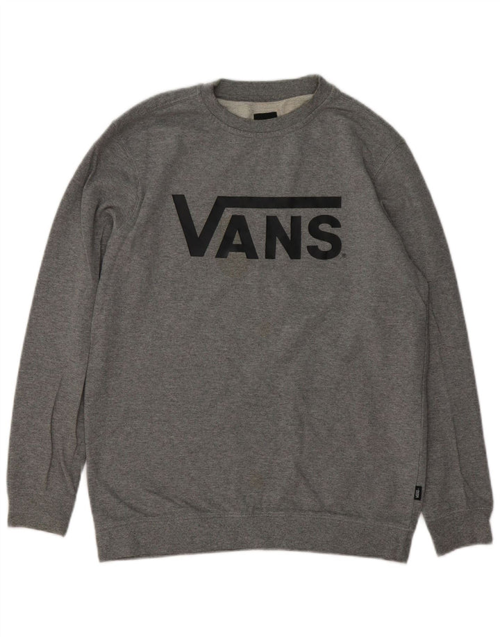 Felpa con grafica da donna Vans UK 18 XL Cotone grigio