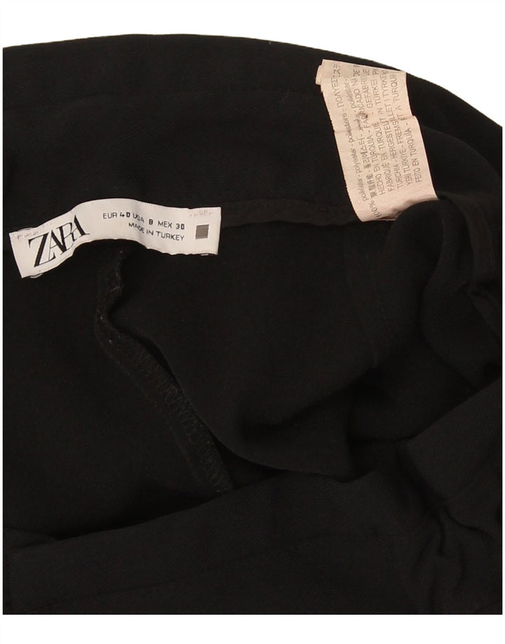 Pantaloni corti con pegging da donna Zara EU 40 medi W30 L25 poliestere nero