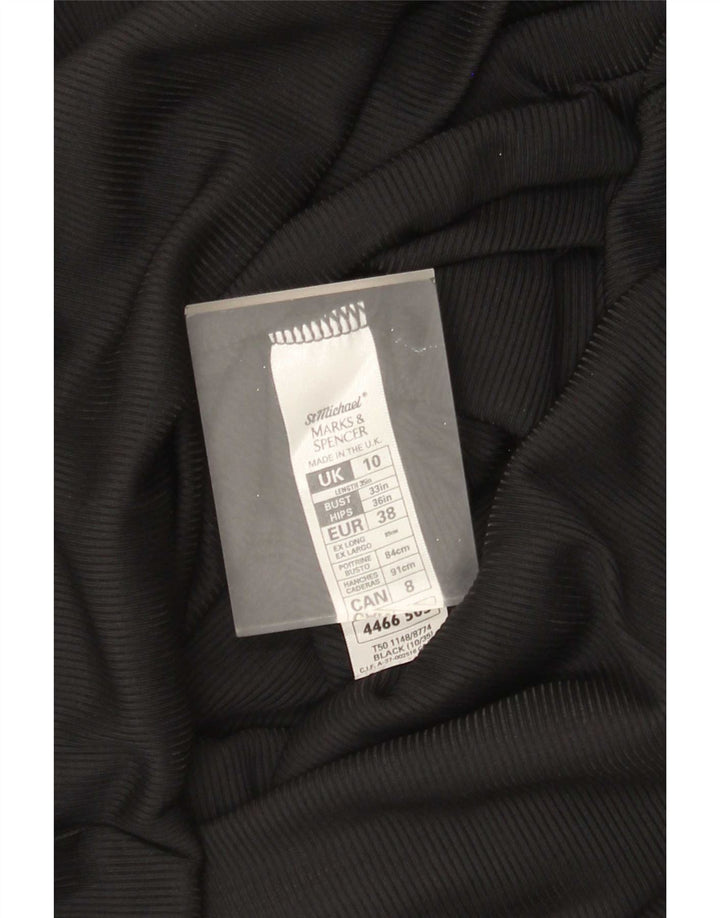 Abito lungo da donna Marks & Spencer UK 10 piccolo nylon nero