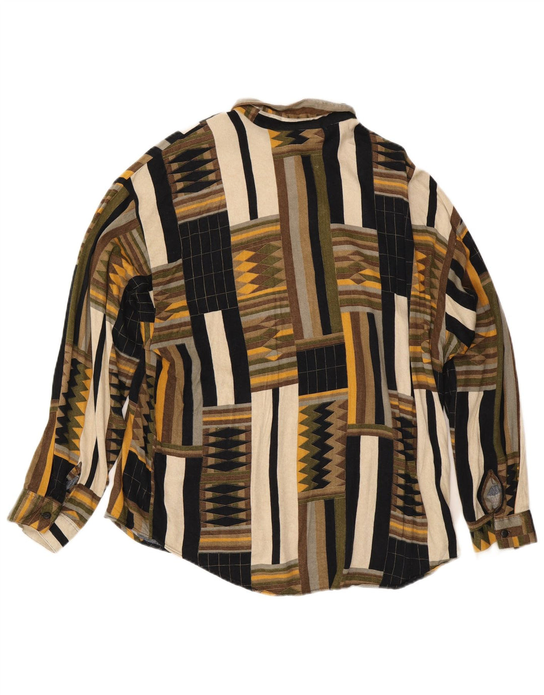 Camicia da uomo Hutspah XL Rayon geometrico multicolore