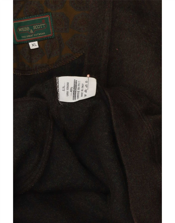 Maglione cardigan da uomo Webb&Scott XL marrone lana vergine